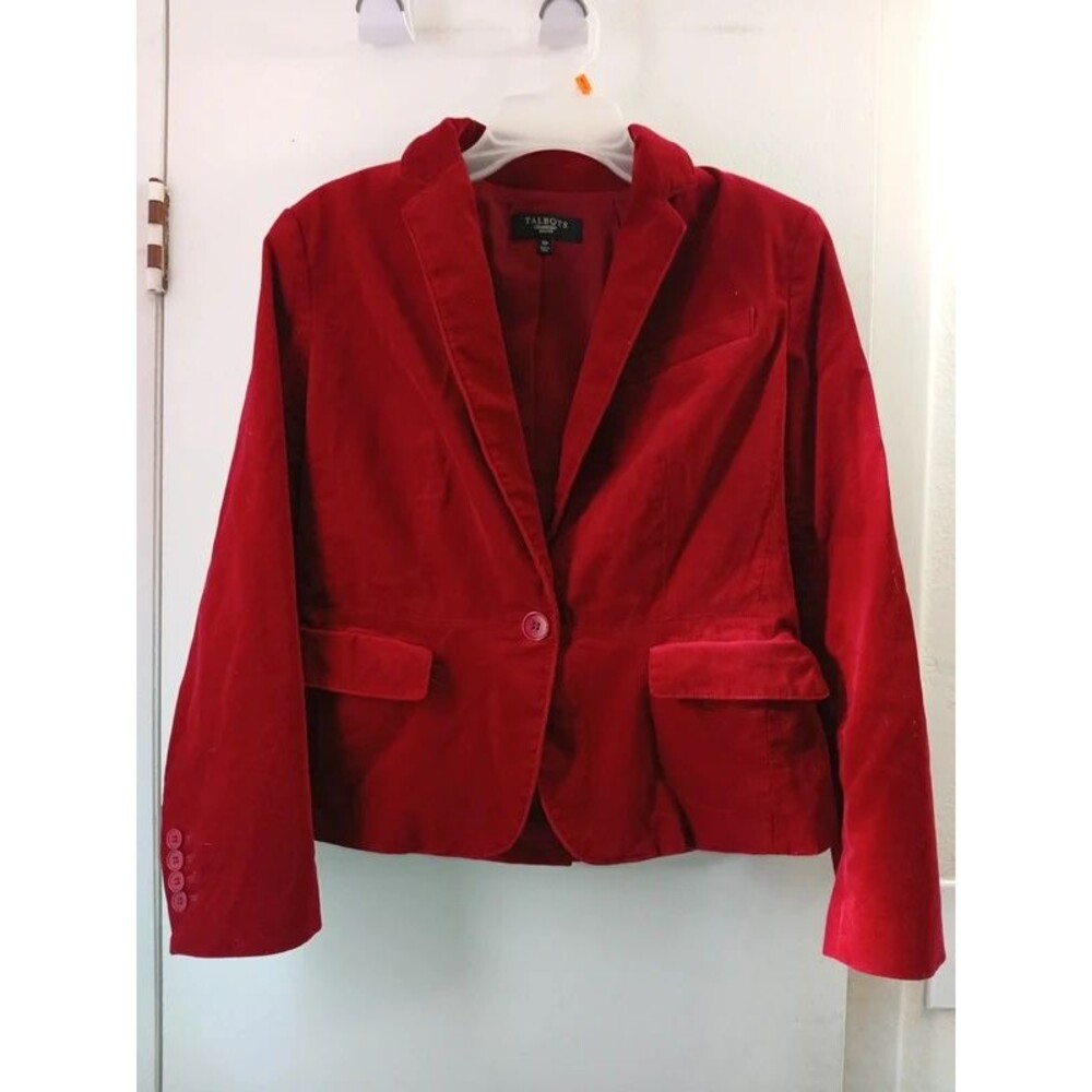 Talbots ladies petite size 10P red blazer